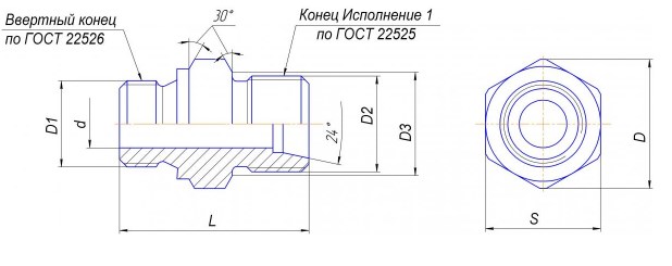 Схема Штуцера Ш1