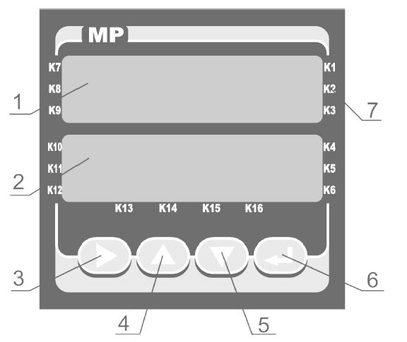 Лицевая панель контроллера МР-34