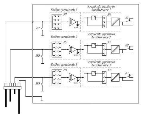 Функциональная схема реле контроля уровня жидкости РСУ-31 