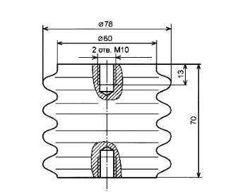 Схема изолятора ИОР-6-1,0 У2 - фото