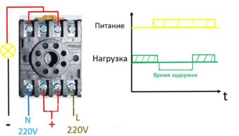 Схема подключения таймера №1