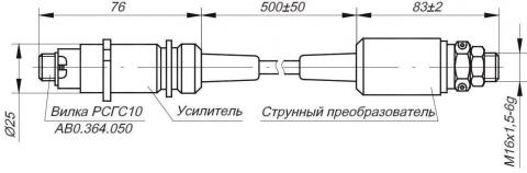 Рис.1. Чертеж датчика давления ВТ-1201