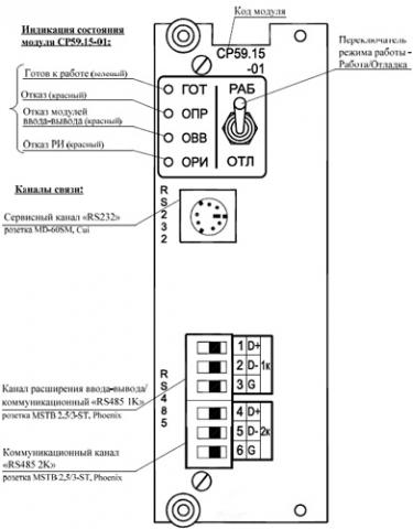 Рис.1. Схема КМС59.15-01 модуля