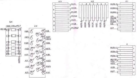 Рис.1. Электромонтажная схема ящика общего 524-50-60