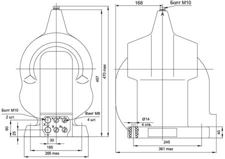 Рис.2. Общий вид трансформаторов ЗНОЛ.06-27