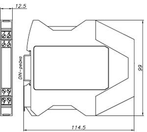 Рис.2. Схема габаритных размеров CSG.125.5040.4213.11