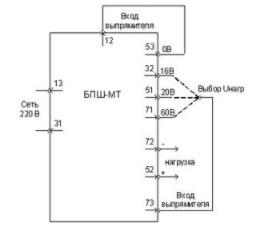 Блок питания штепсельный БПШ-МТ - фото схемы подключения