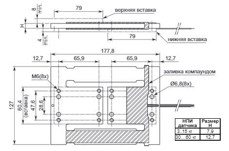 Планарный тензометрический датчик СРВ - схема фото