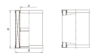 схема габаритных размеров Фильтроэлемента 3ФГС-40Н 