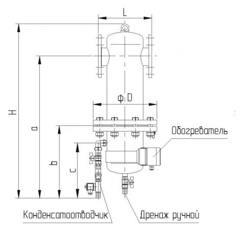 Влагоотделители ВО - схема