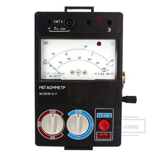 Мегаомметр ЭС0210/3Г - передняя панель